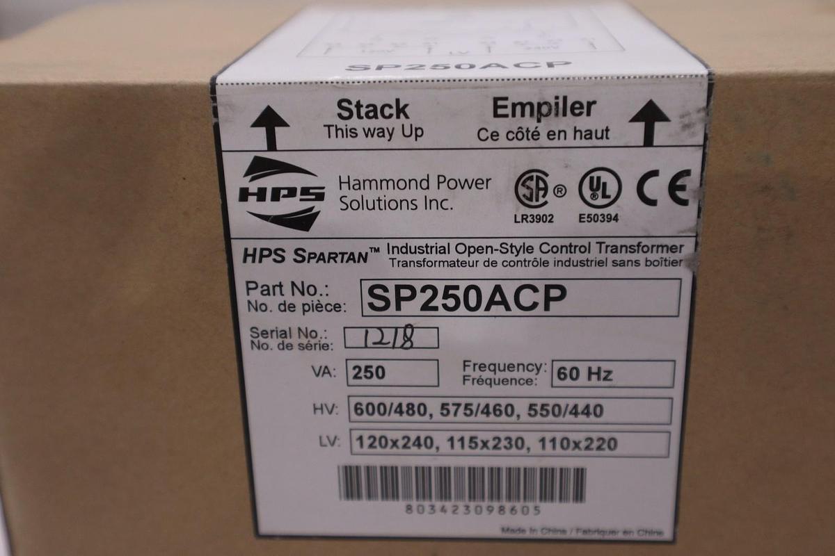 Hammond Power Systems SP250ACP Control Transformer - NEW IN BOX - STOCK GF1050
