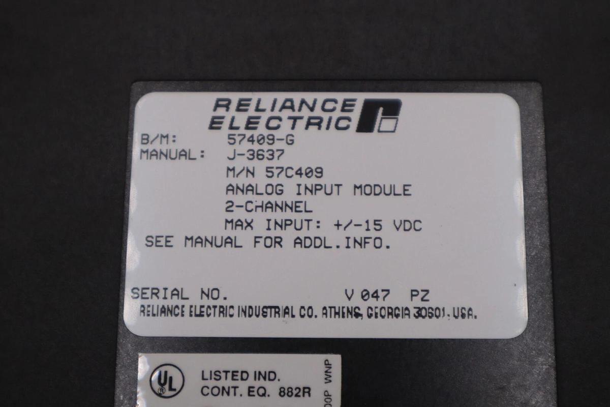 Used NEW IN BOX RELIANCE ELECTRIC 57409-G ANALOG INPUT MODULE STOCK G520