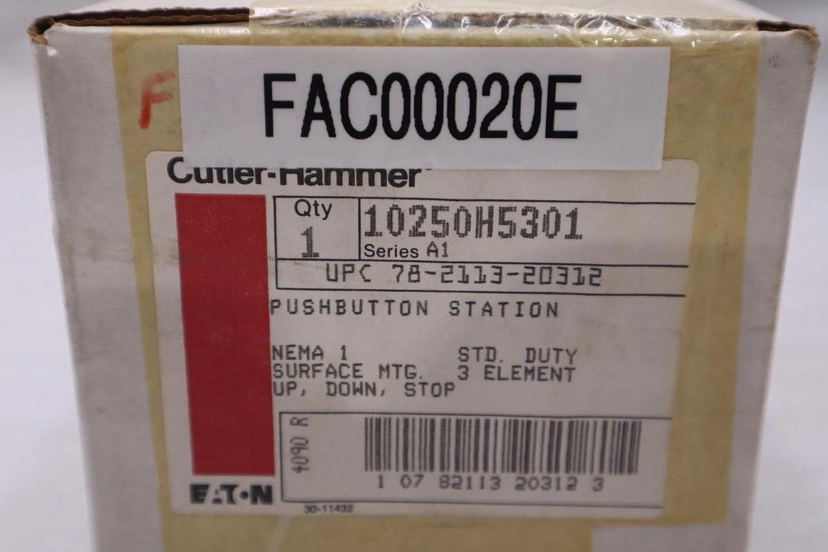 Used EATON CUTLER HAMMER 10250H5301 PUSH BUTTON CONTROLLER (NEW IN BOX) STOCK 6049