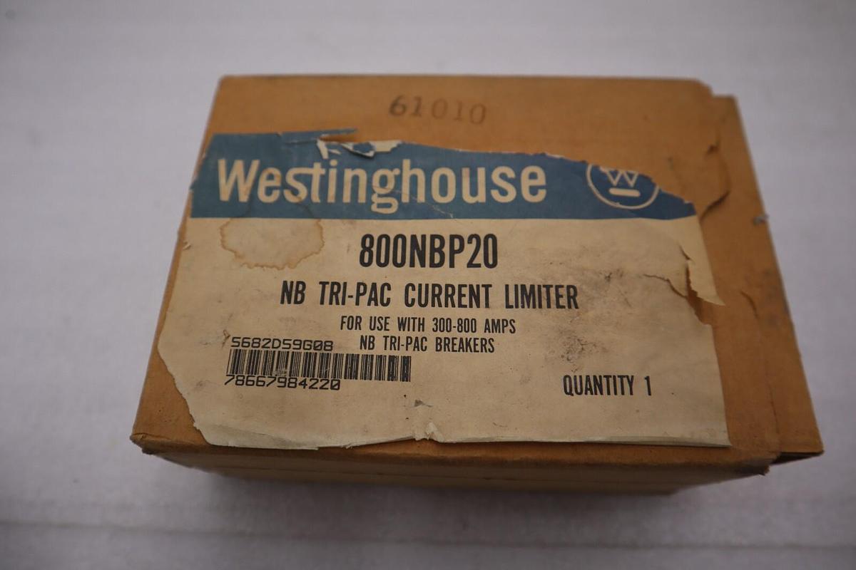 Used NEW OPEN BOX Westinghouse 800NBP20 NB Tri-Pac Current Limiter STOCK 5659-A