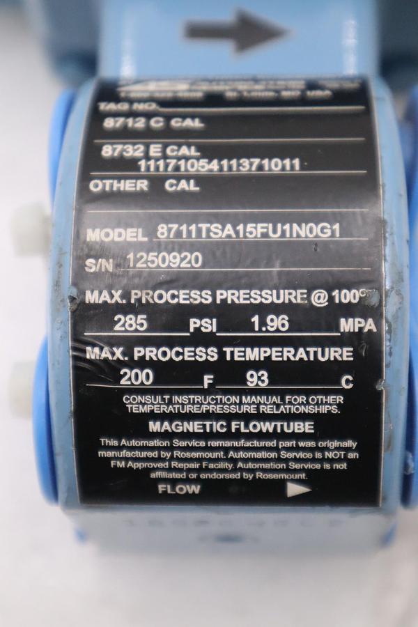 Used ROSEMOUNT 8732E PRESSURE TRANSMITTER 8711TSA15FU1N0G1 MAGNETIC FLOW METER 3129CC