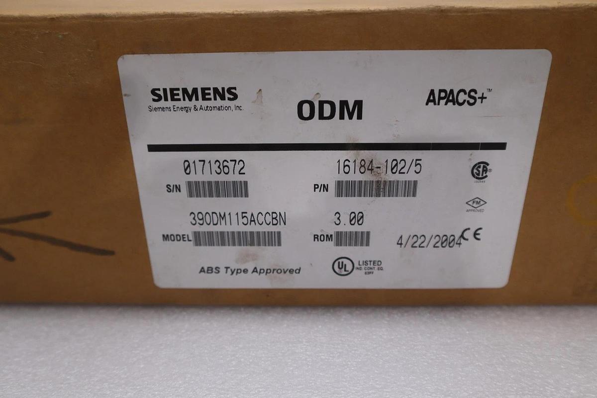 SIEMENS  APACS+  ODM  Output Discrete Module  390DM115ACCBN STK SGF144