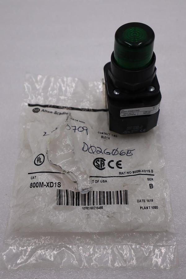Used ALLEN BRADLEY 800H-PRBH16G SER. F 120V STOCK H1203A