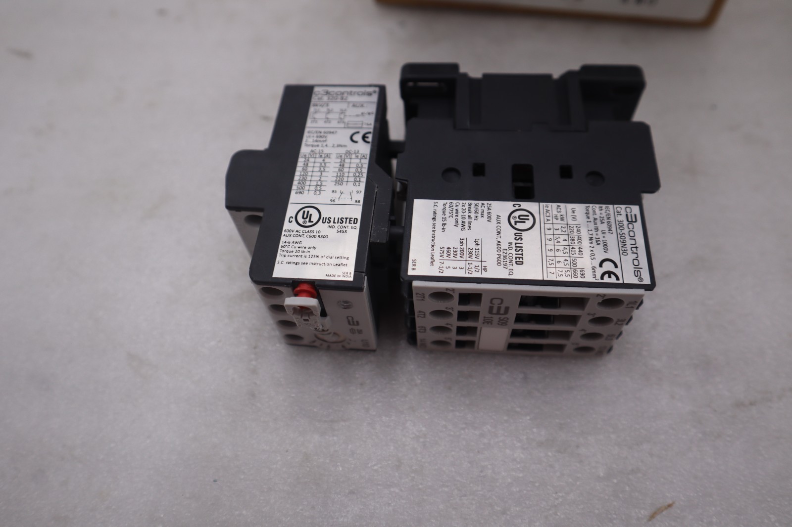 C3Controls 620-S09D10-2U10 DOL Starter 3-Pole, 18A - STOCK 1533A