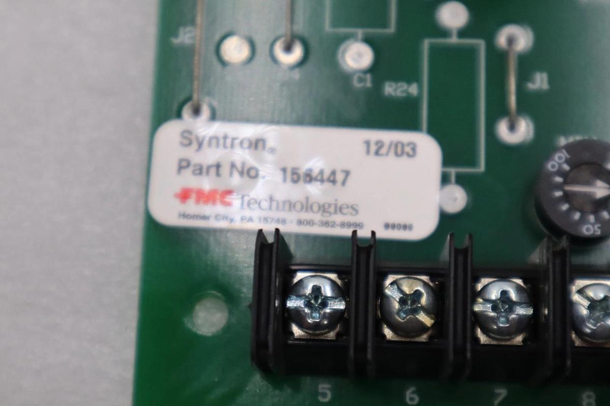 Used NEW FMC 156447 SYNTRON CONTROL BOARD CIRCUIT BOARD STOCK H1386