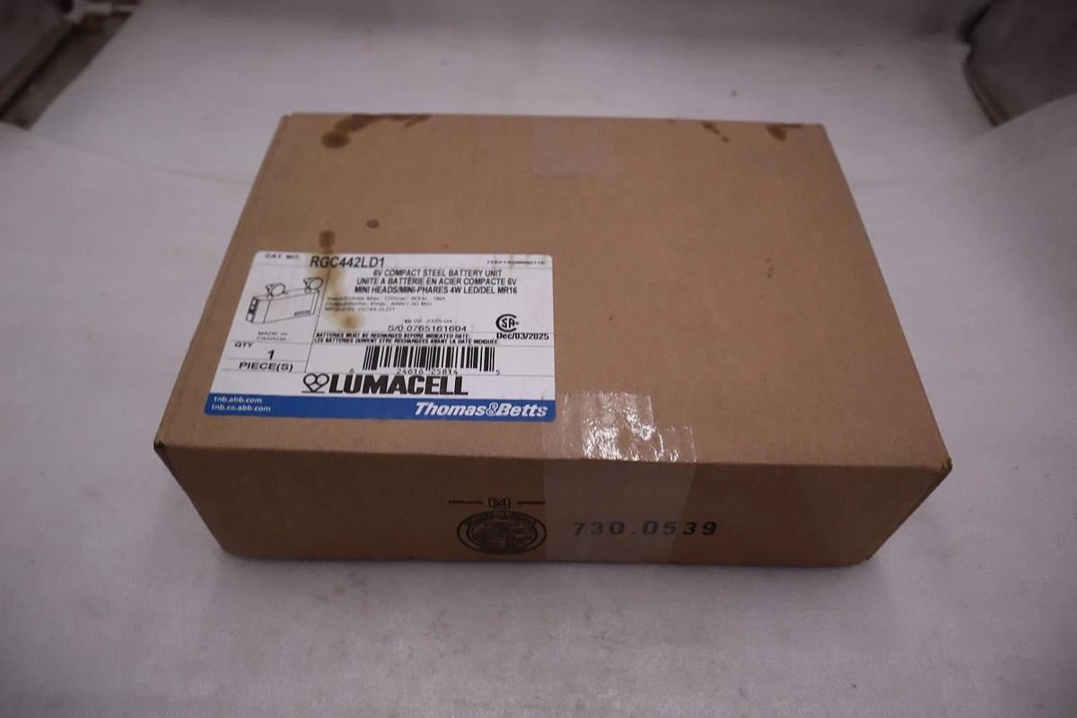 Used Thomas&Betts/Lumacell RGC442LD1 6V Emergency Lighting Unit STK GF877
