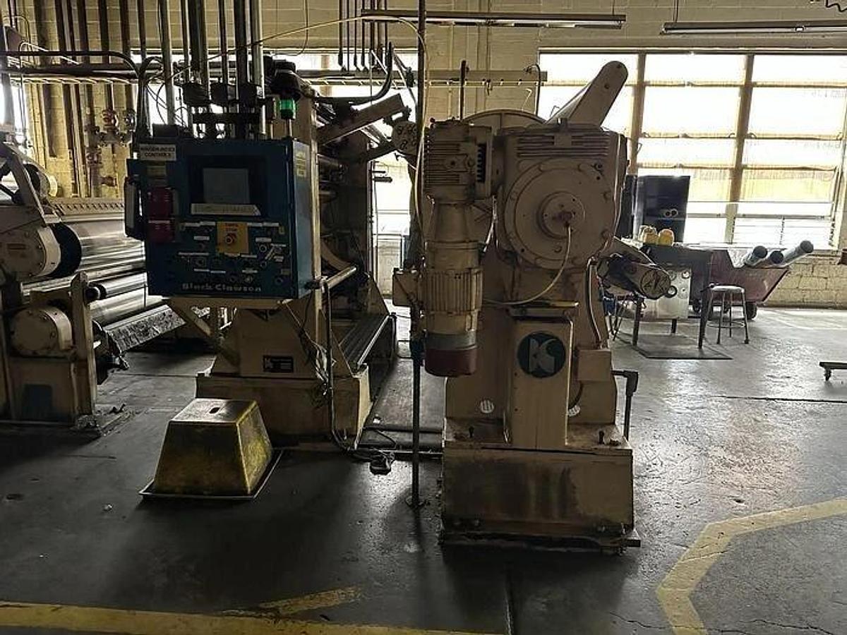 Used 65" WIDE EGAN TURRET REWIND WITH SPLICER 50" DIAMETERS