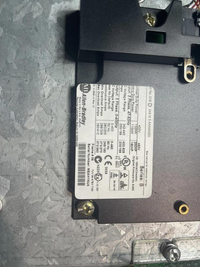Refurbished Allen-Bradley PowerFlex 700 AC Drive 20BD248M3ANNAND0  Ser. B 200HP S-85