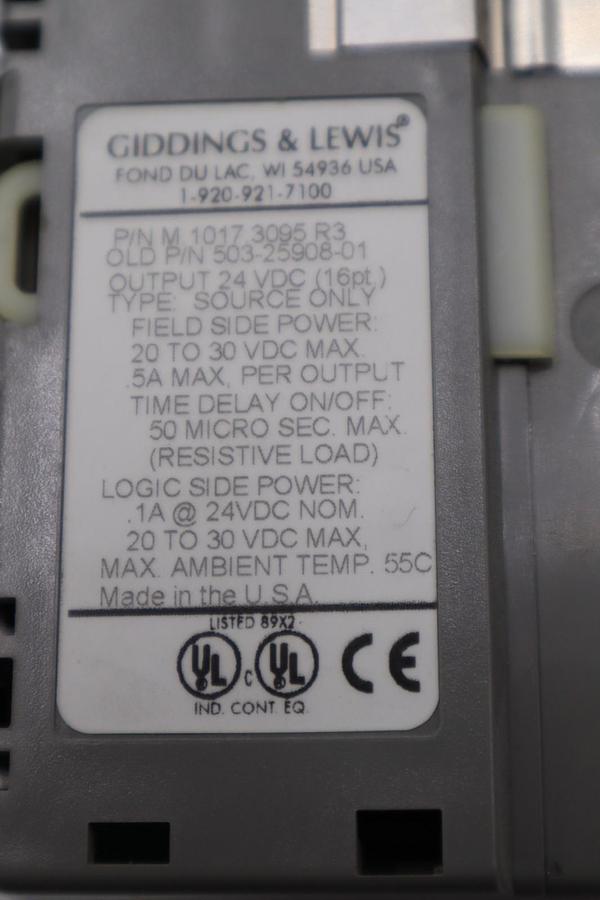 Used GIDDINGS & LEWIS DANAHER MOTION M.1017.3095 R3 / M10173095 R3 MODULE #5996