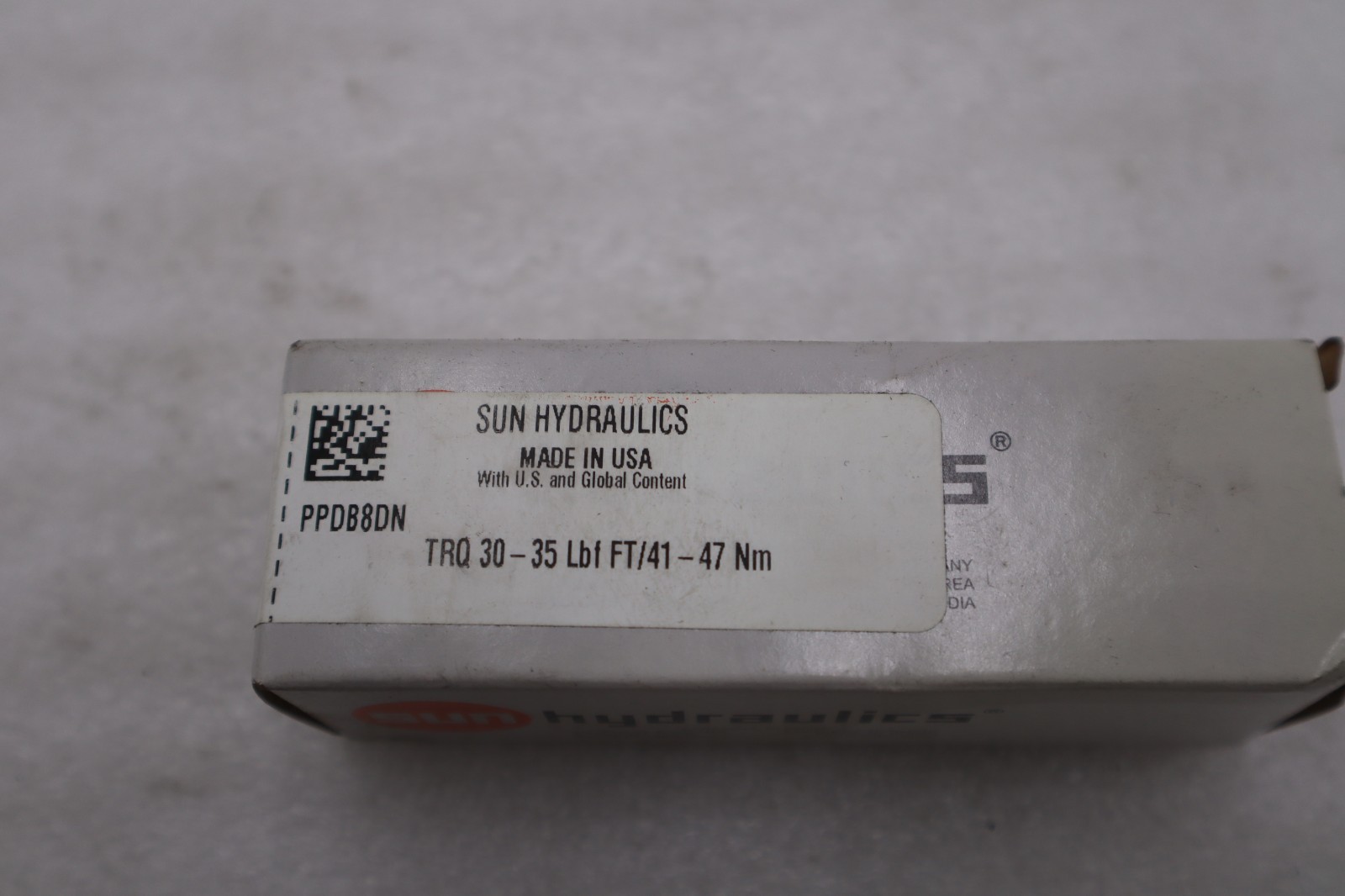SUN Hydraulics PPDB8DN CARTRIDGE PILOT-OPERATED - STOCK GF364A