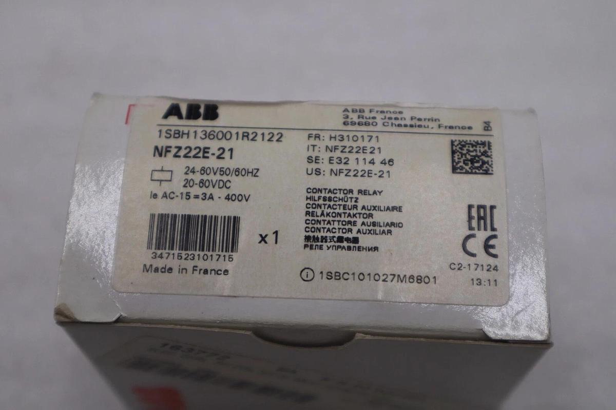 Used ABB Contactor Relay NFZ22E-21 NEW IN BOX STOCK G234A