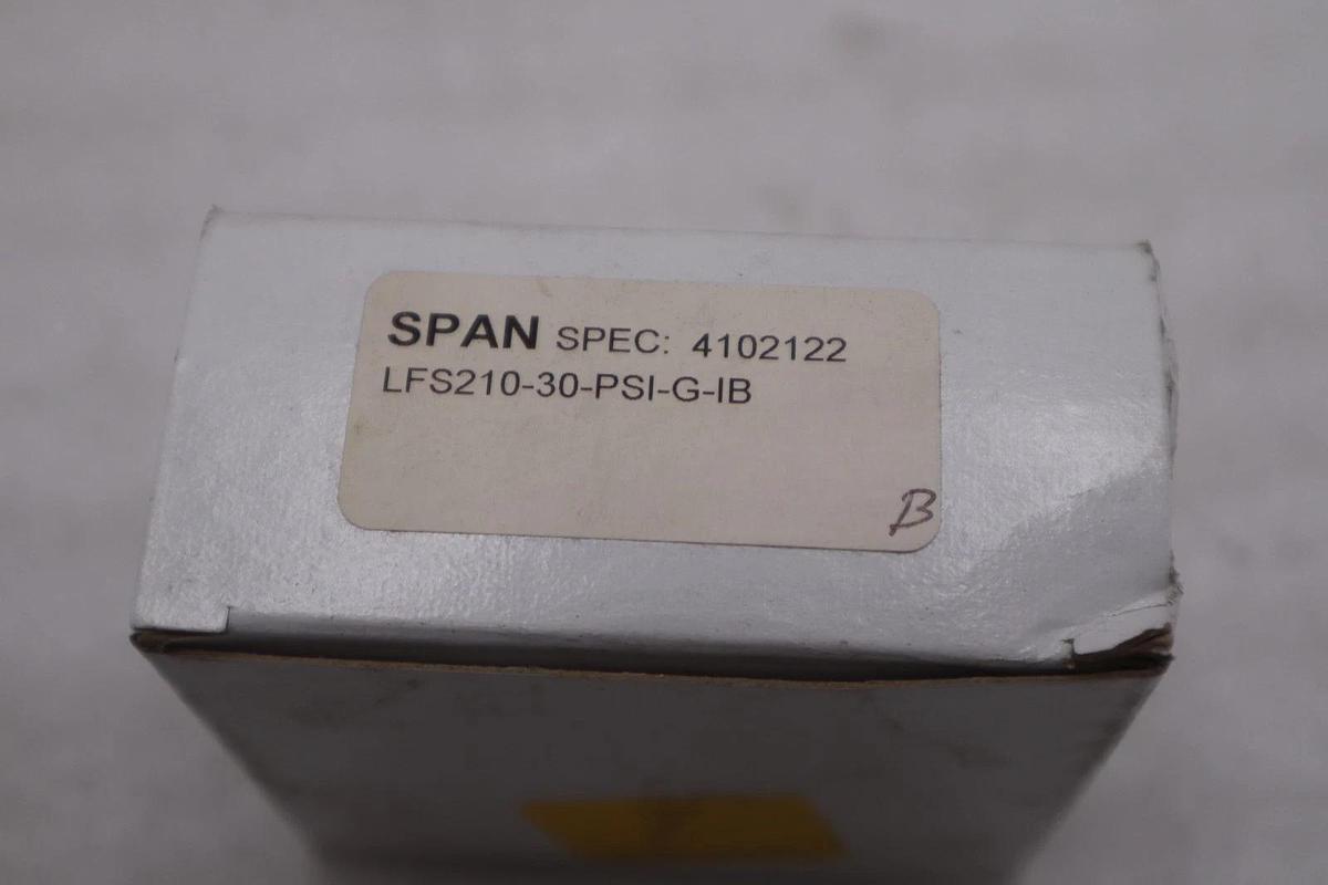 Used Span LFS-210-30-PSI-G-IB Pressure Gauge, 0 To 30 Psi, 1/4 In Mnpt - STOCK GF335A