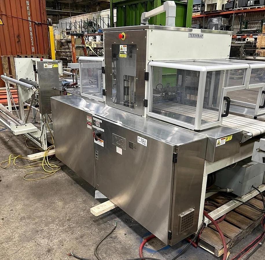 Used TEXWRAP 1809SS SERVO SIDE SEAL SHRINK WRAP SYSTEM W/ TEXWRAP 24"L ADJUSTABLE WID
