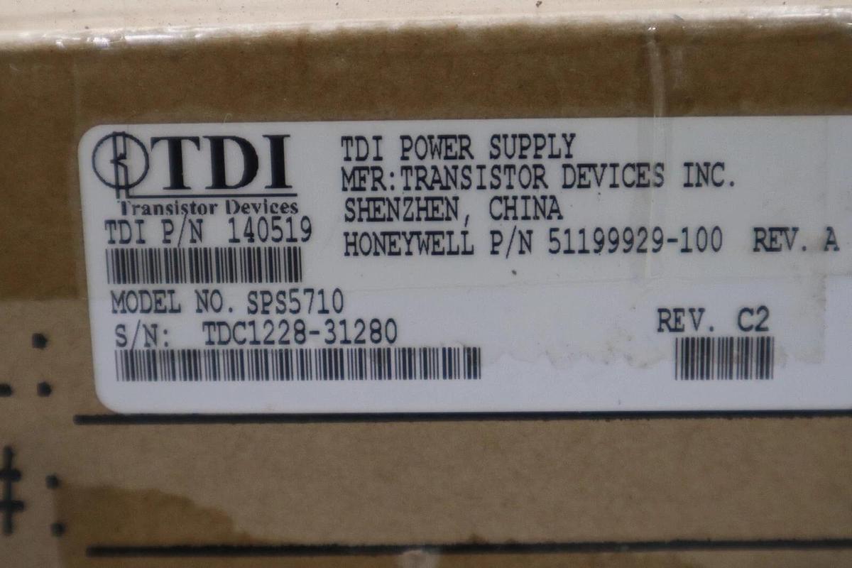 Used NEW HONEYWELL 51199929-100 POWER SUPPLY REV A TDI 14059 / SPS5710 STOCK G95