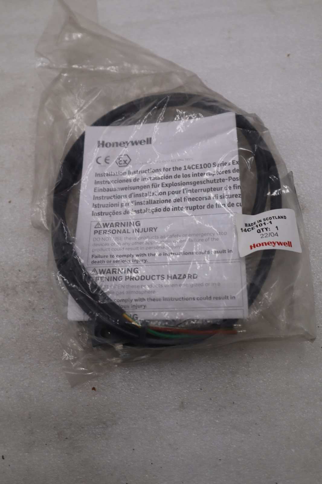 HONEYWELL 14CE101-1 LIMIT SWITCH STOCK #B-3064