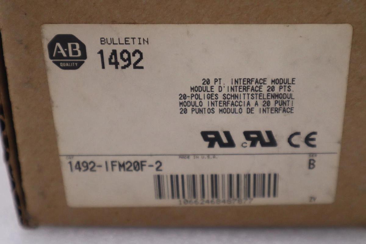 NEW Allen Bradley 1492-IFM20F-2 /B Bulletin 1492 20-Point Interface Module #H62A