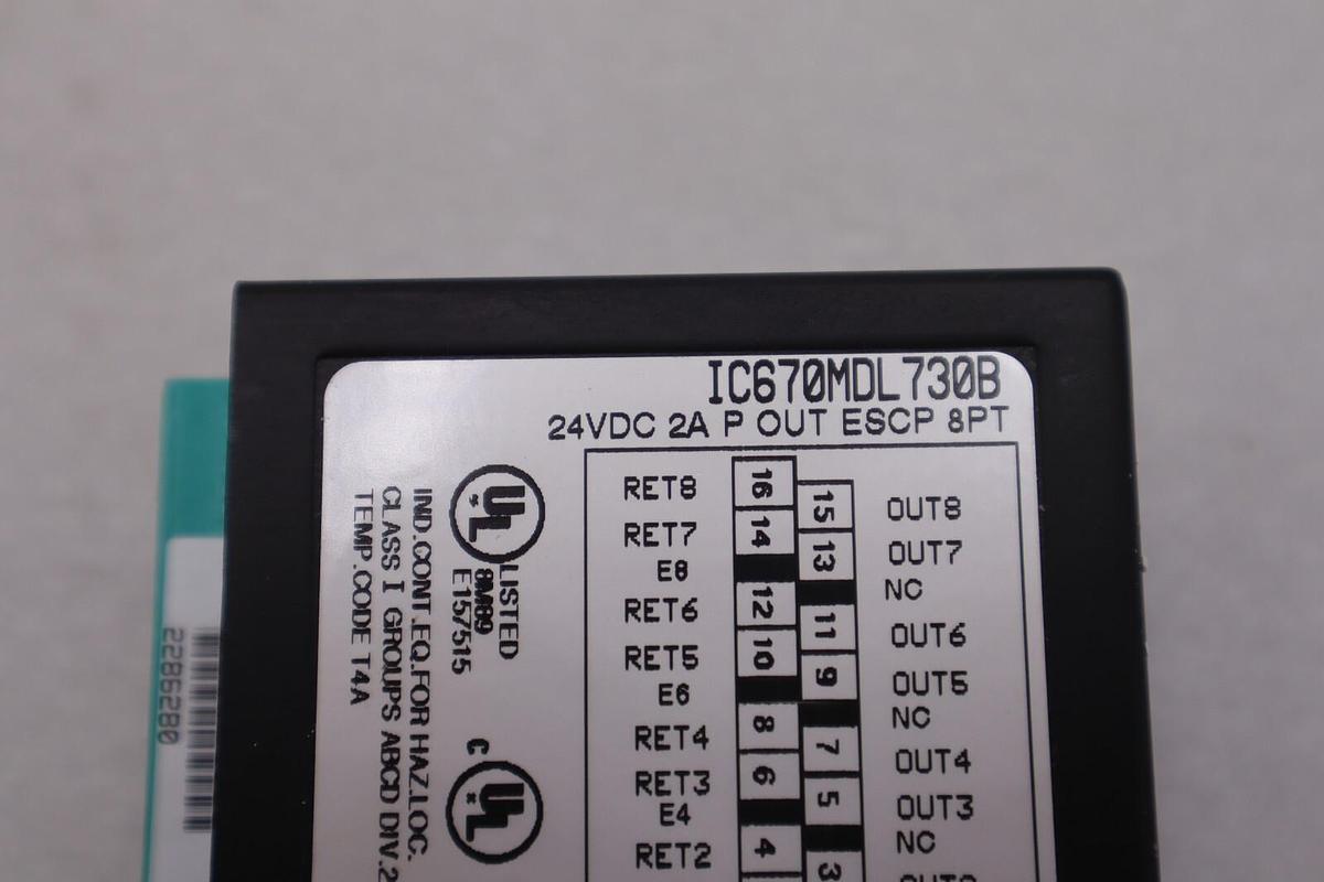Used GE Fanuc IC670MDL730B POSITIVE OUTPUT MODULE 8PT 24VDC NEW STOCK K-1861