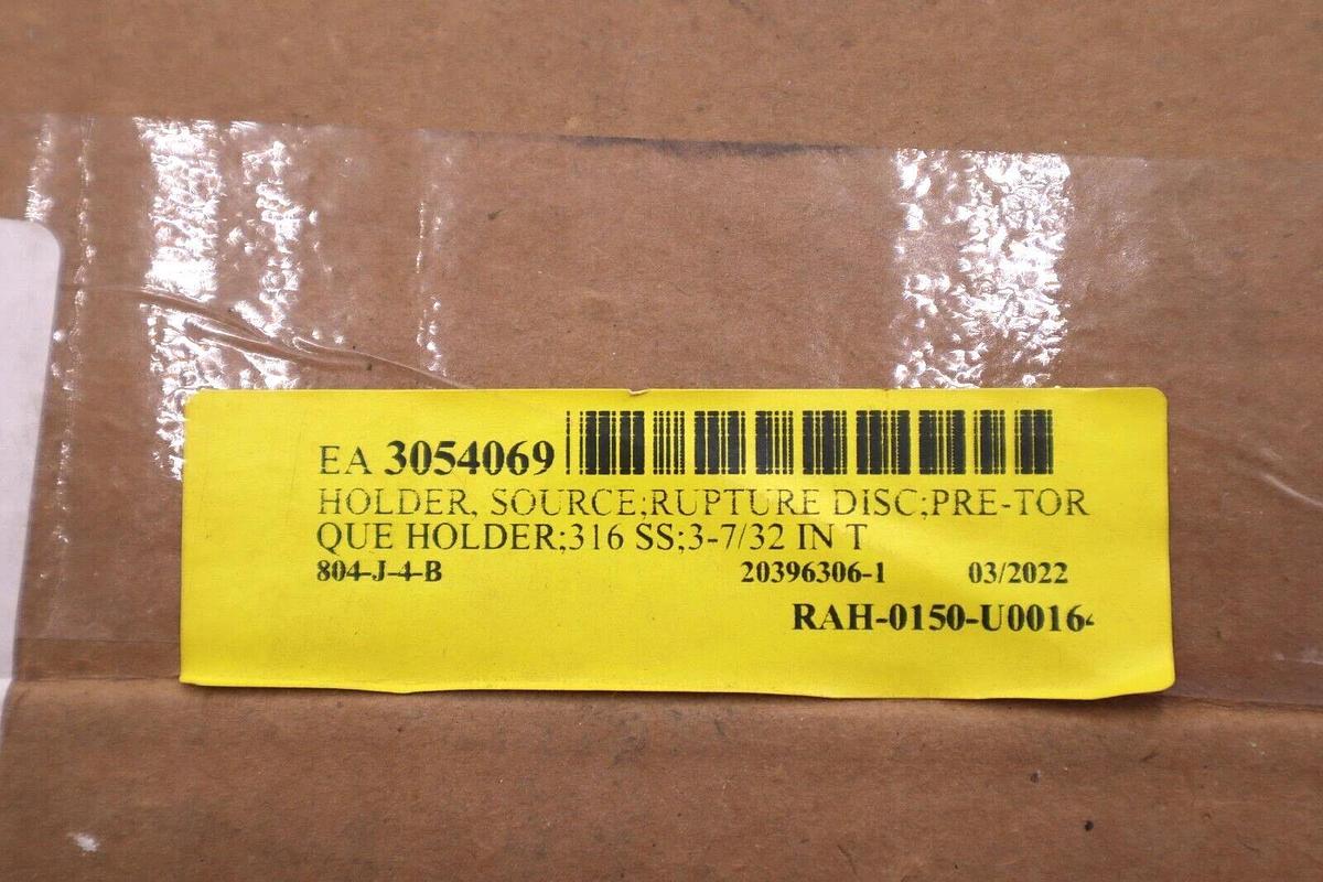Zook 3054069 804-J-4-B Holder Source Rupture Disc Holders New Open Box #3633