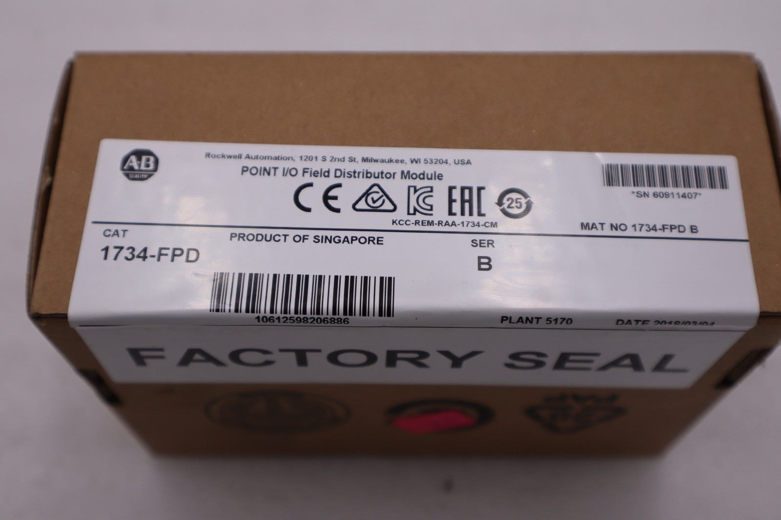 Allen Bradley 1734-FPD NEW SEALED BOX SERIES B STOCK H579A