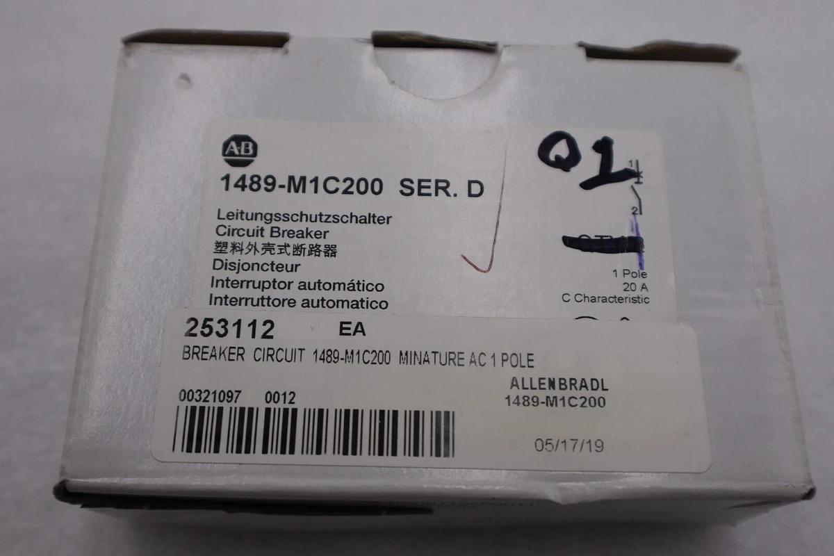 NEW OPEN BOX AB ALLEN BRADLEY 1489-M1C200 STOCK G677A