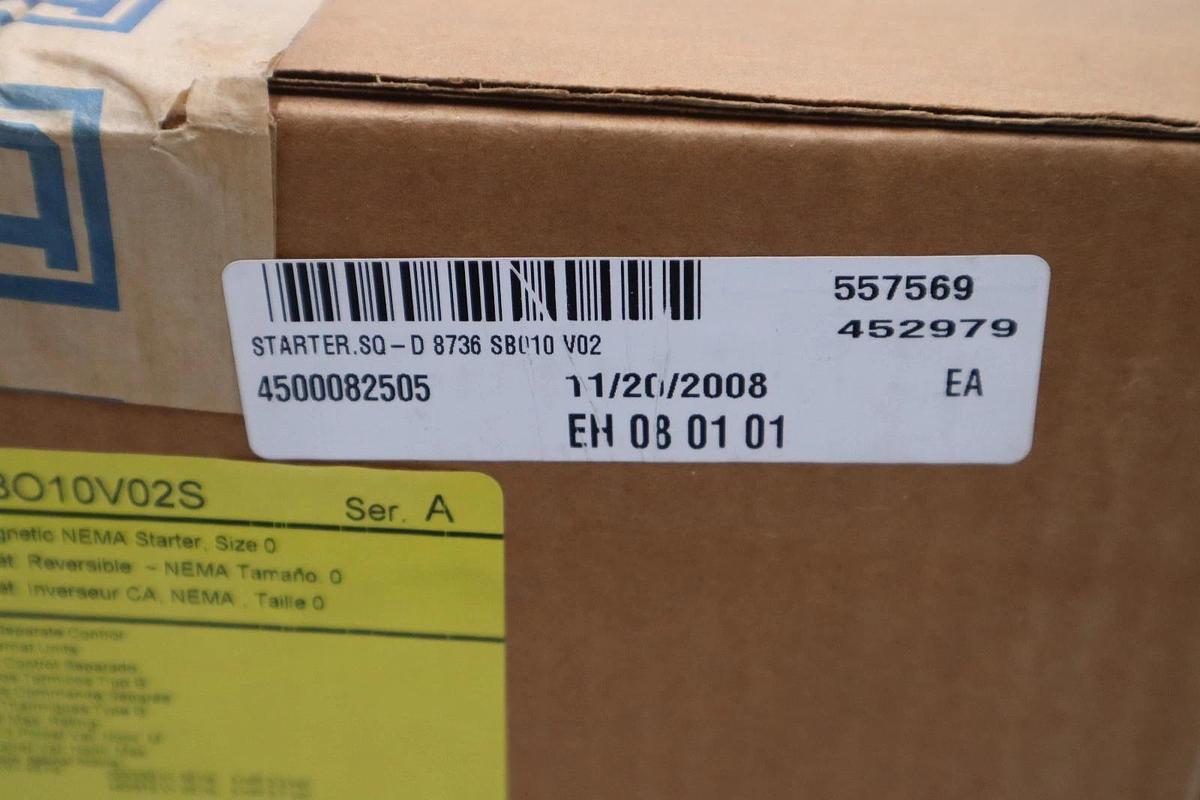 Used SCHNEIDER ELECTRIC 8736SBO10V02S REVERSING STARTER SIZE 0 NEW IN BOX STOCK CC174
