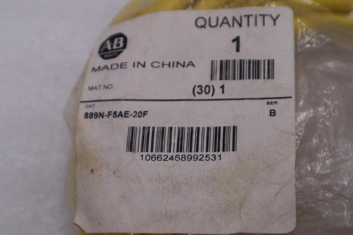 Allen Bradley 889N-F5AE-20F Connector Cable Ser. B STOCK H1530