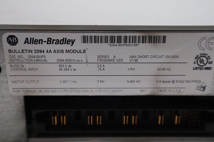 Used ALLEN BRADLEY 2094-BMP5 ALLEN BRADLEY KINETIX 6000 AXIS MODULE STOCK 1864