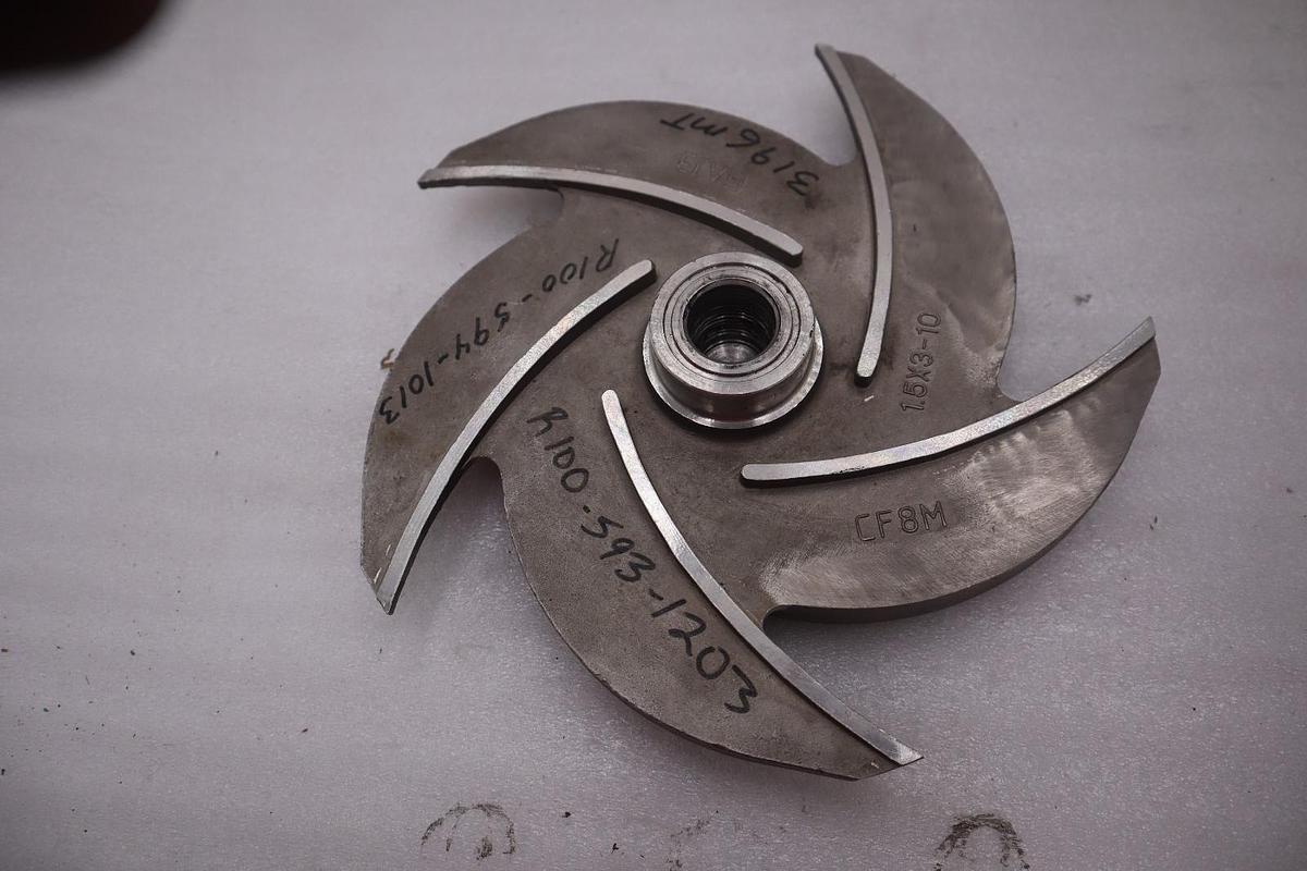 Used Goulds 3196 MT 1.5x3-10 CF8M R100-593-1203/ R100-594-1013 Impeller - STOCK G410B