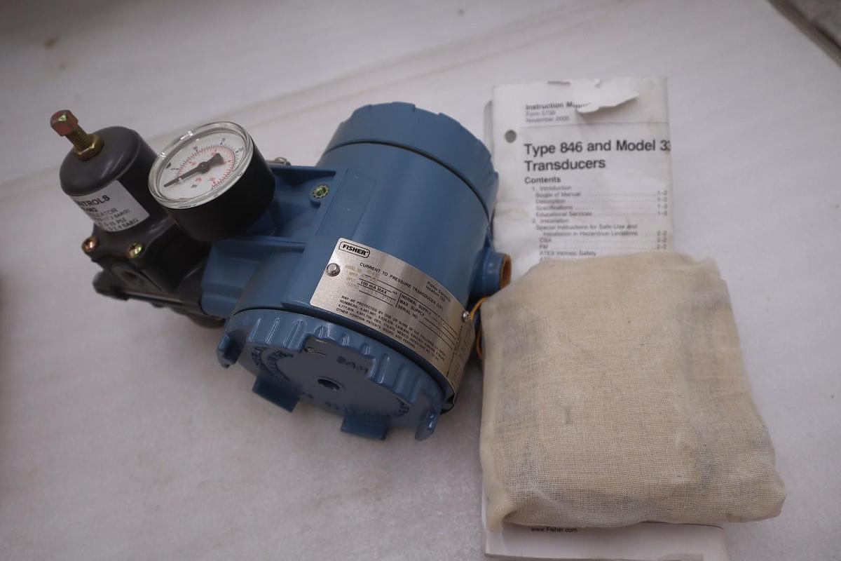 EMERSON FISHER MODEL 846 4-20mA 3-15 PSI PRESSURE TRANSDUCER - STOCK GF1033