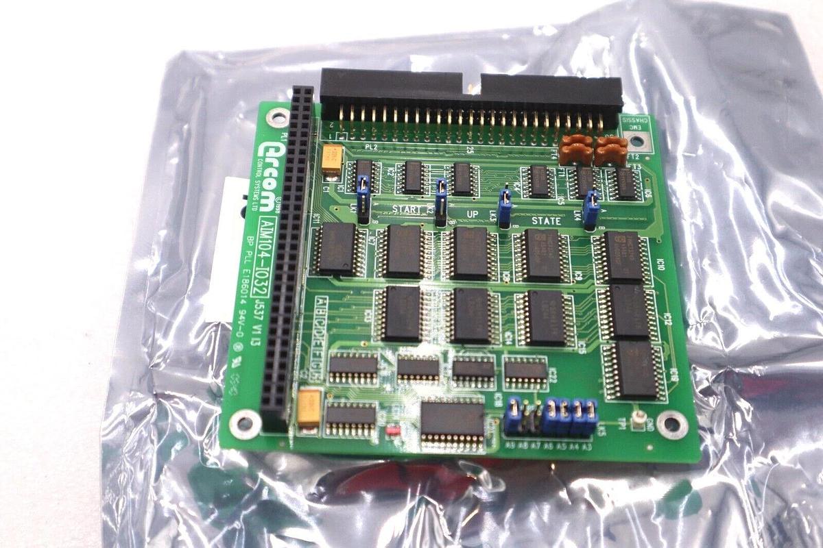 Used ARCOM CONROL SYSTEMS LTD AIM104-I032 J537 V1 13 BP PLL E186014 94V-0 STOCK #2736