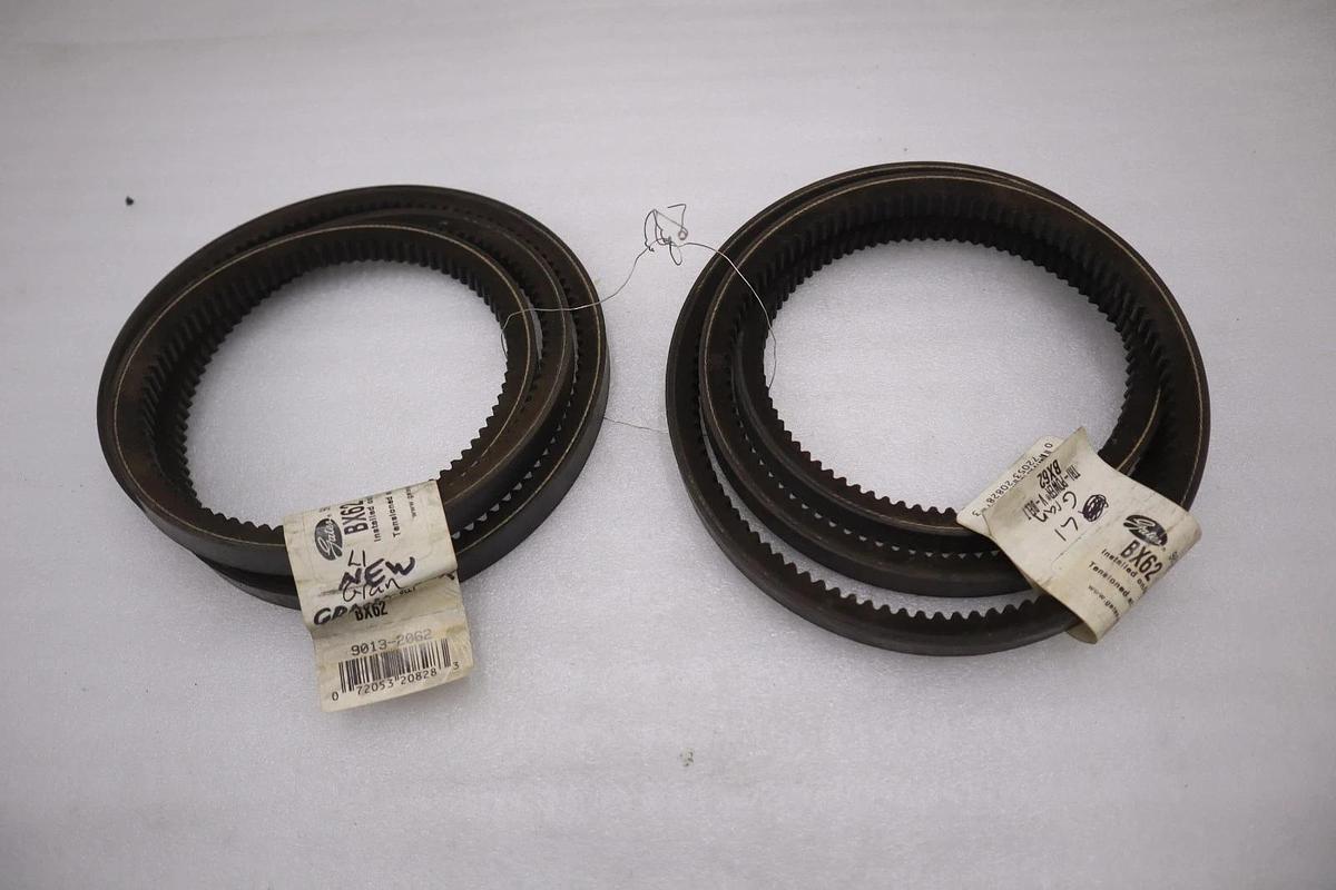 Used LOT OF 2 - Gates Tri-Power BX62 (9013-2062) Cogged V Belt - STOCK M-5A