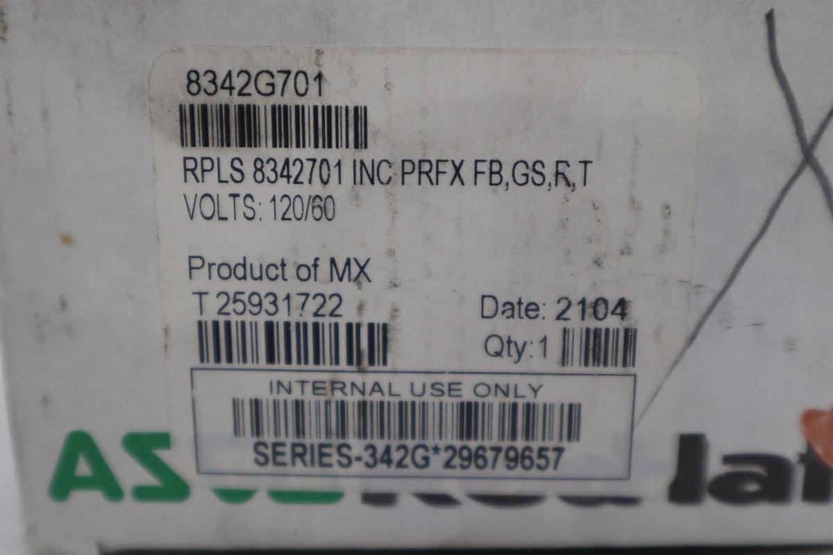 NEW IN BOX ASCO 8342G701 120V 100-125PSI 1/4" NSMP STOCK G24A