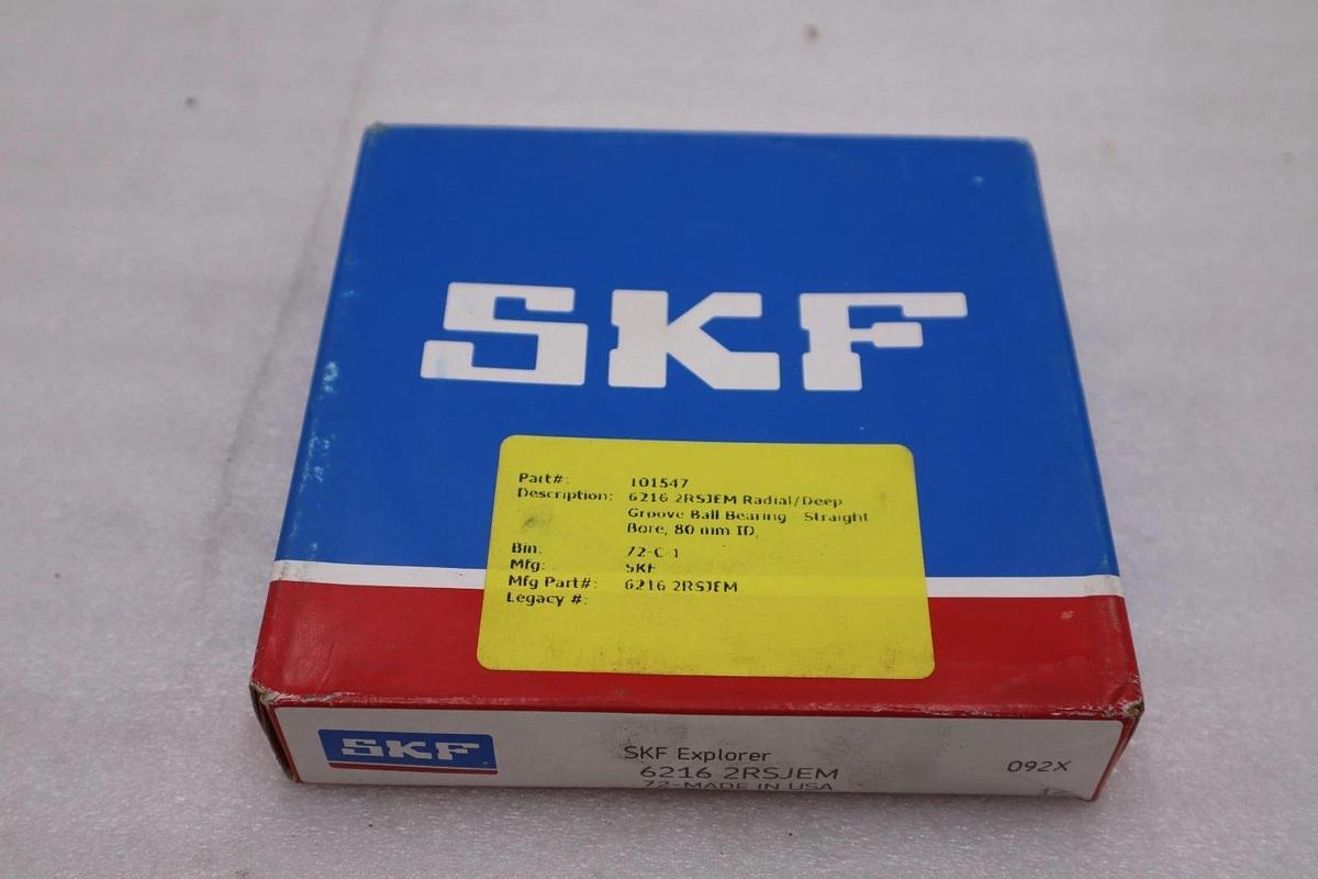 SKF 6216 2RSJEM Single Row Ball Bearing - NEW IN BOX - STOCK 5600CC