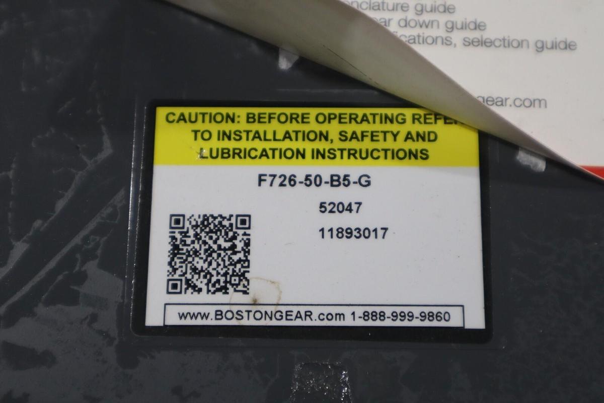 Used Boston Gear F726-50-B5-G Reducer NEW IN BOX STOCK G166