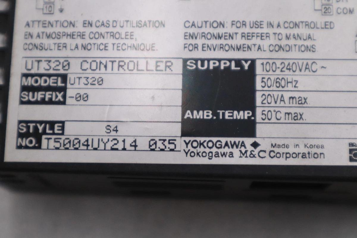 Used Yokogawa UT320-00 S4 Digital Temperature Indicating Controller STOCK 1396CC