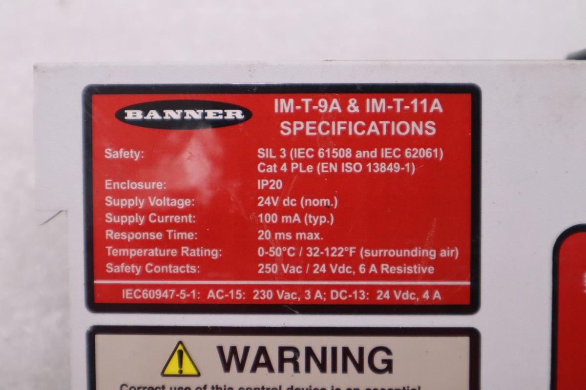 Used BANNER IM-T-9 SAFTEY INTERFACE MODUE STOCK #2155A