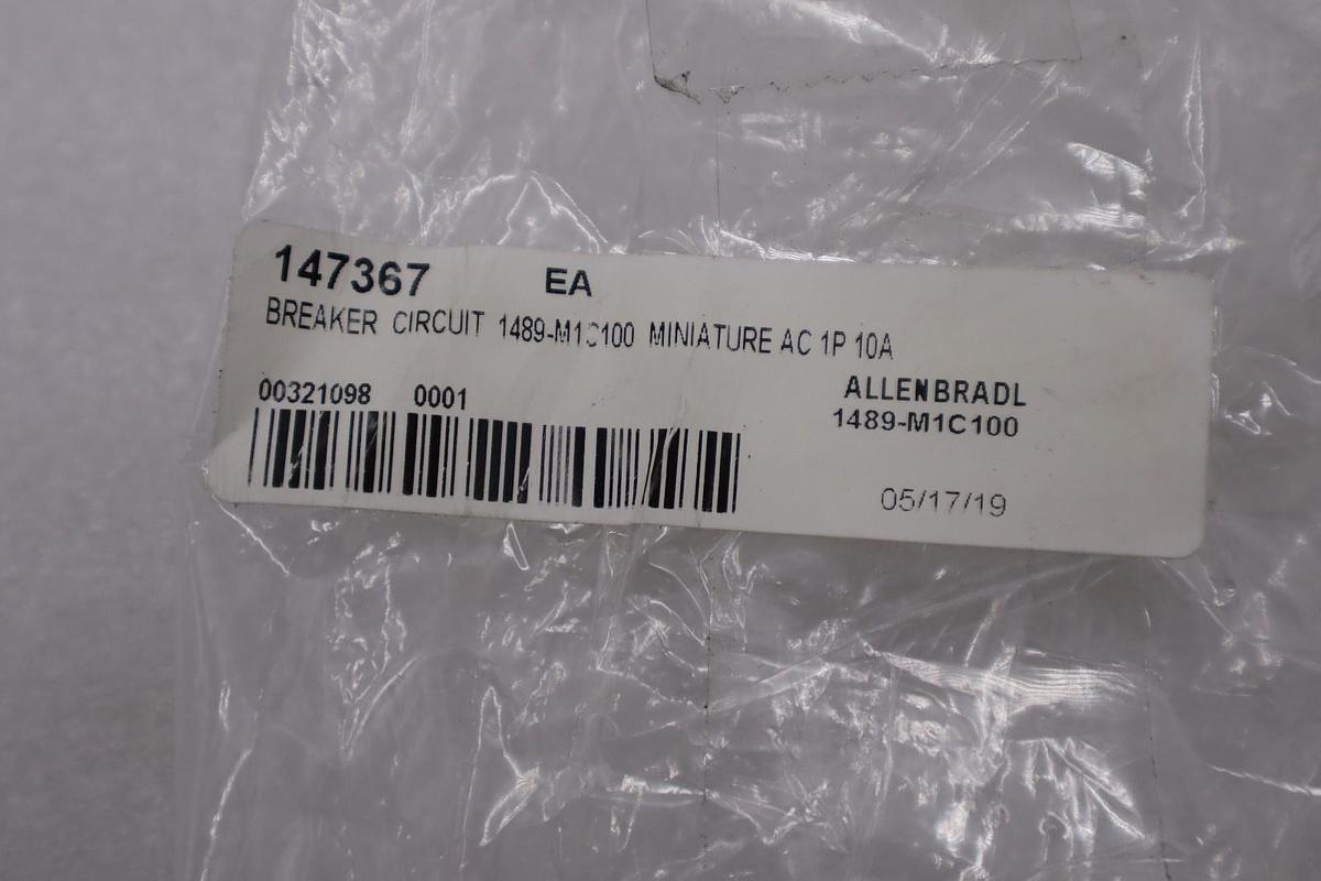 Used NEW OPEN BOX AB Allen Bradley 1489-M1C100 miniature circuit breaker STK H1095A