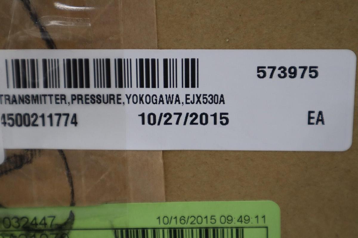 NEW YOKOGAWA EJX530A-EBS4N-012EN/FF1/D1/K2/N4 PRESSURE TRANSMITTER STOCK G100