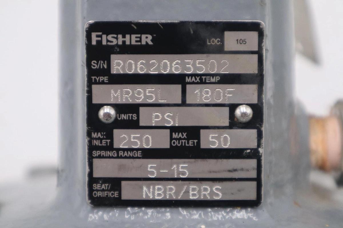 Used Fisher MR95L Pressure Reducing Regulator STOCK 4437A