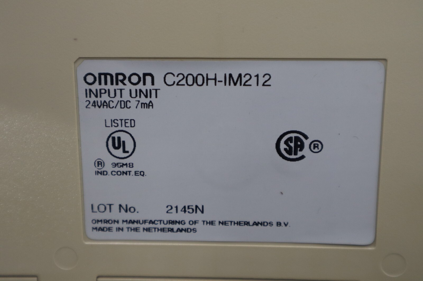 Used Omron C200H-IM212 Input Module STOCK K-449-A