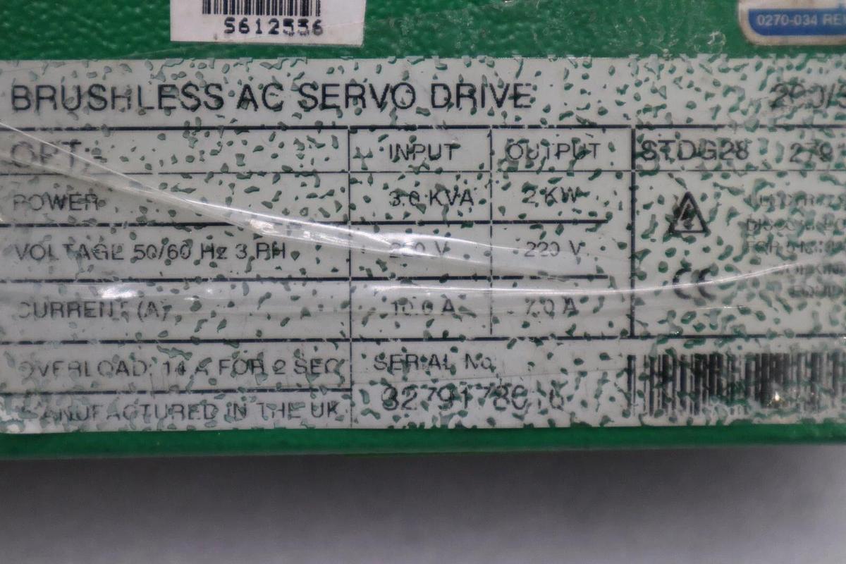 Used CONTROL TECHNIQUES MAXAX 200 BRUSHLESS AC SERVO DRIVE STOCK 4031-A