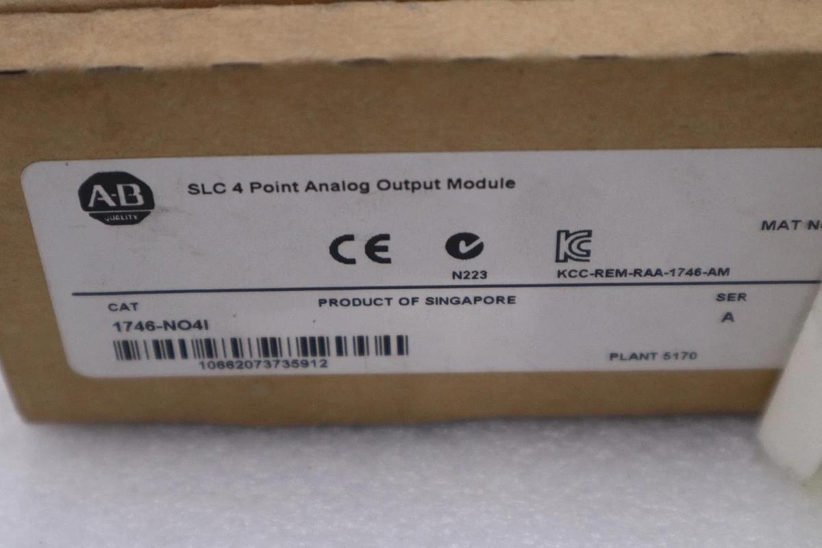 Used Allen Bradley 1746-NO4I /A SLC-500 ANALOG OUTPUT MODULE - NEW - STOCK 5188CC