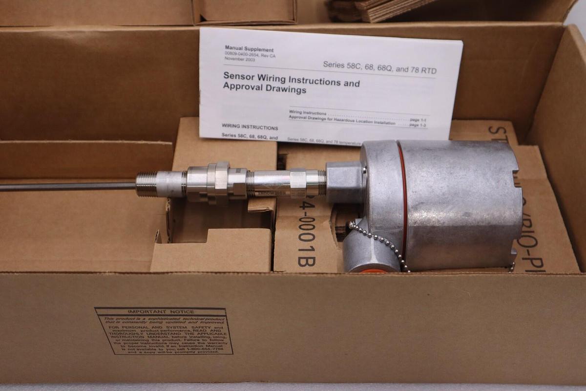 Used ROSEMOUNT 0078T21C30N090E5 EMERSON TEMPETURE SENSOR STOCK #G-371