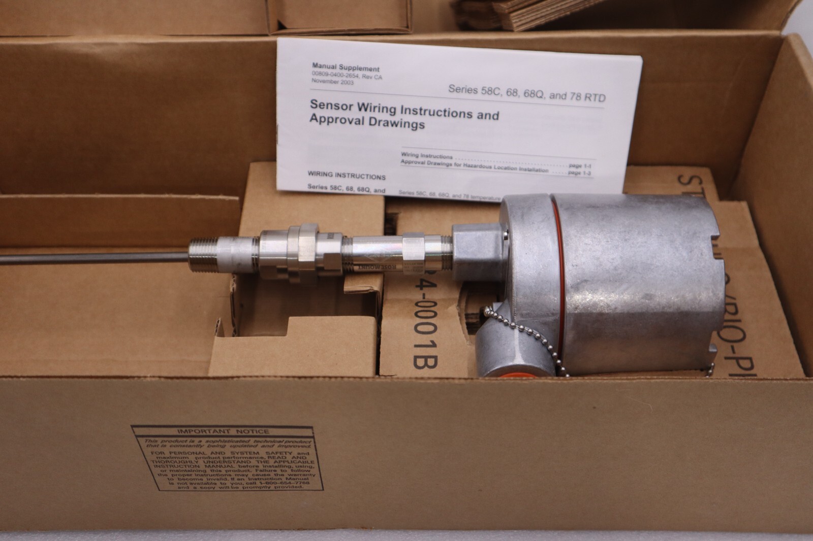 Used ROSEMOUNT 0078T21C30N090E5 EMERSON TEMPETURE SENSOR STOCK #G-371