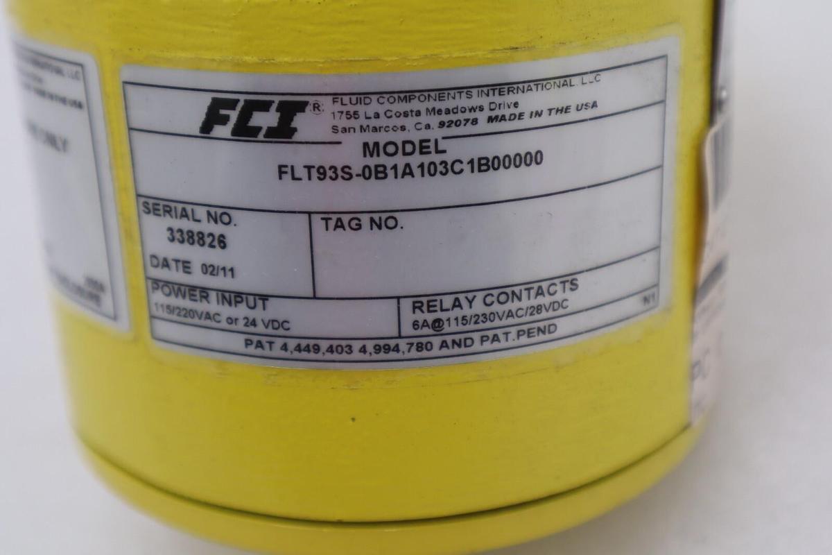 Used FCI FLUID COMPONENTS INTERNATIONAL FLT93A-0B1A103C1B00000 NEW STOCK 025-A