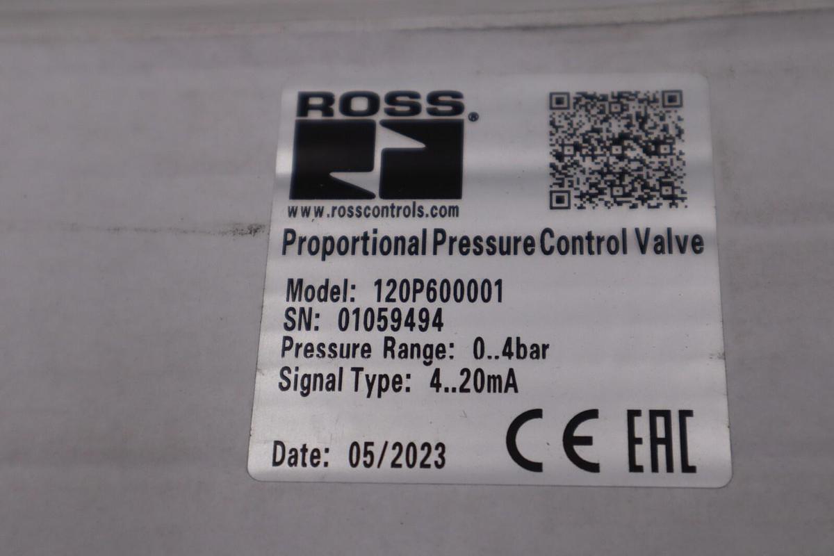 NEW IN BOX ROSS CONTROLS 120P600001 / 120P600001 PROPORTIONAL VALVE STOCK H319