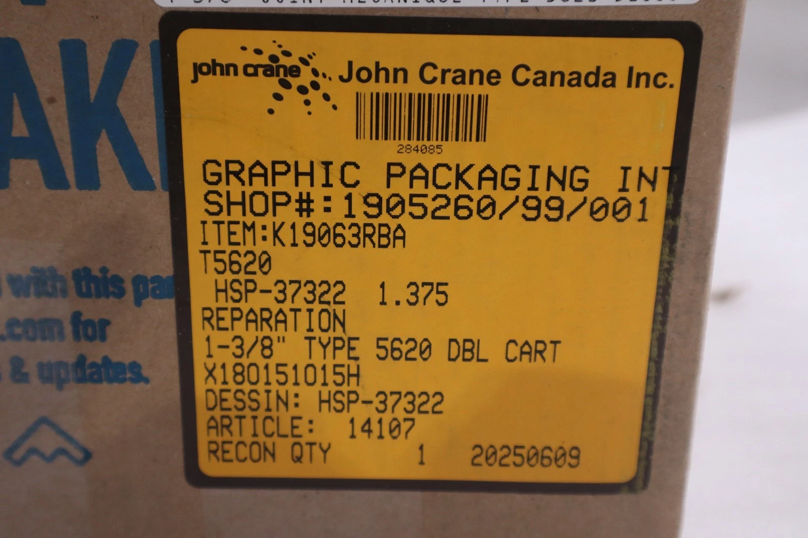 Used John Crane HSP-37322 1-3/8" TYPE 5620 Seal Assembly - NEW IN BOX - STOCK GF898