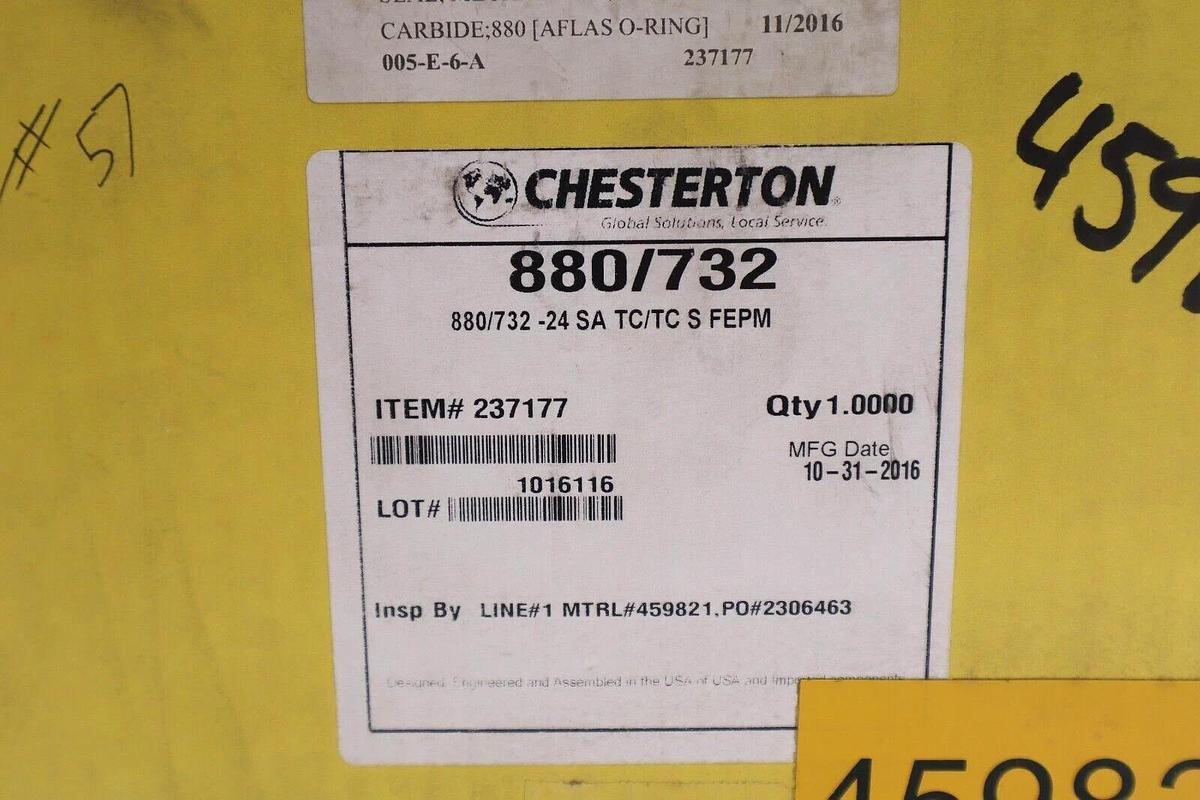 CHESTERTON 880/732 O-RING STATIONARY SEAL STOCK #1106A