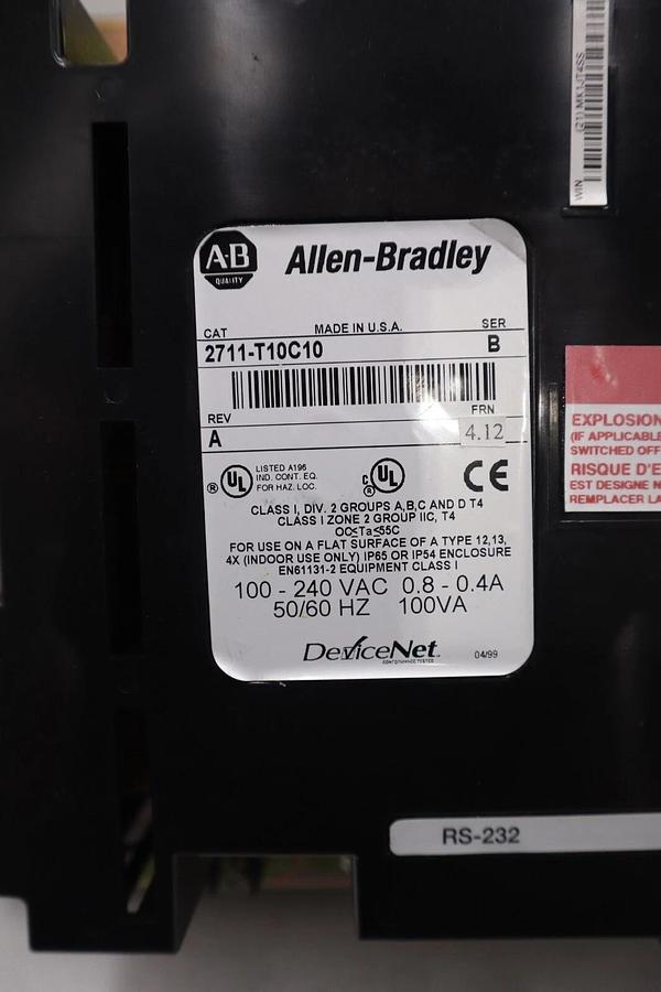 Used Allen Bradley 2711-T10C10 PanelView 1000 NEW UNIT STOCK H39