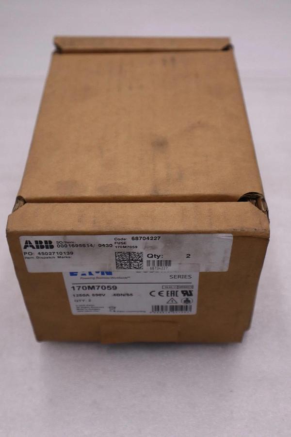 Used Bussmann 170M7059 FUSE 1250A 690V 4BN/65 AR UC - STOCK GF222